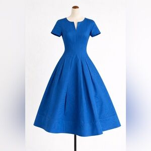 Oscar de la Renta Royal Blue Midi Dress